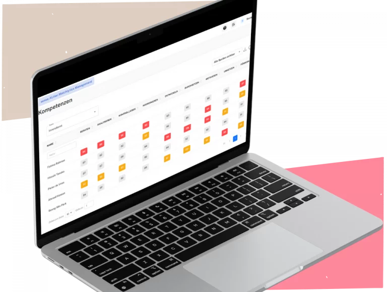 Kompetenzmatrix zeigt sehr übersichtlich alle Skills